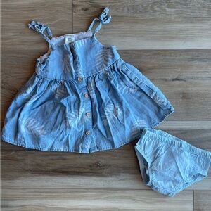 Baby B’Gosh Blue Casual Kids Dress with Bloomers
